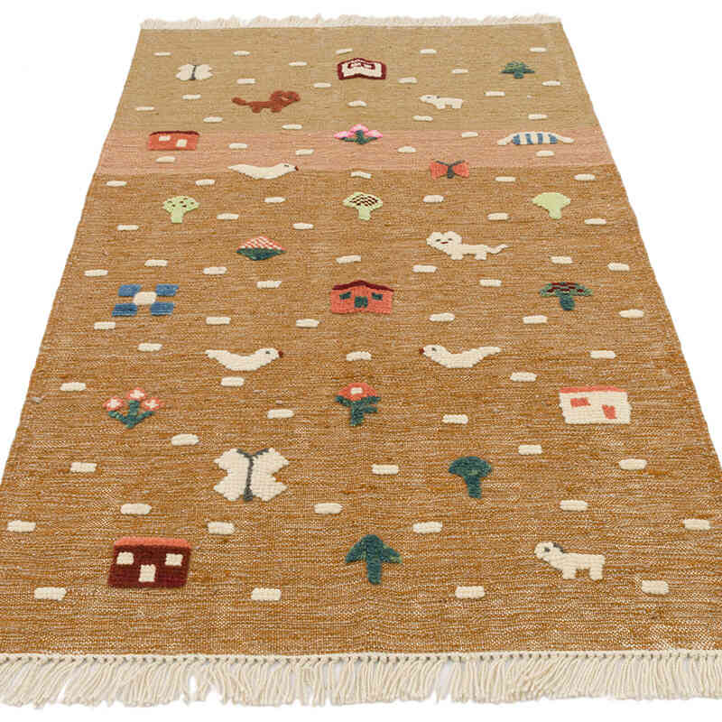 Yeni Kök Boya El Dokuma Kilim - 92 cm x 157 cm - K0075190