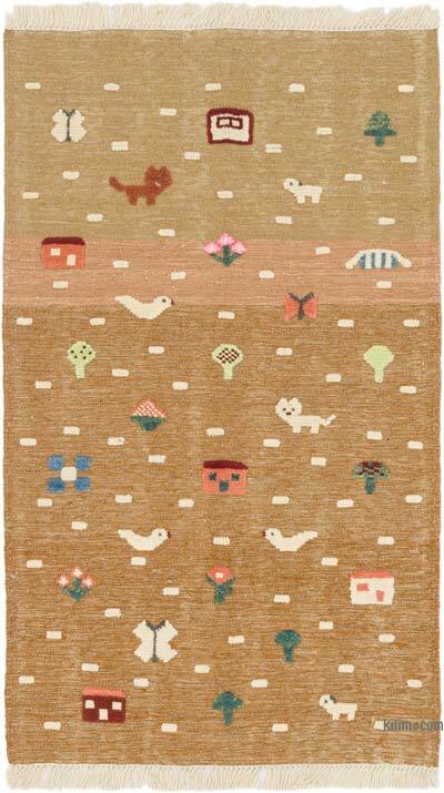 Yeni Kök Boya El Dokuma Kilim - 92 cm x 157 cm