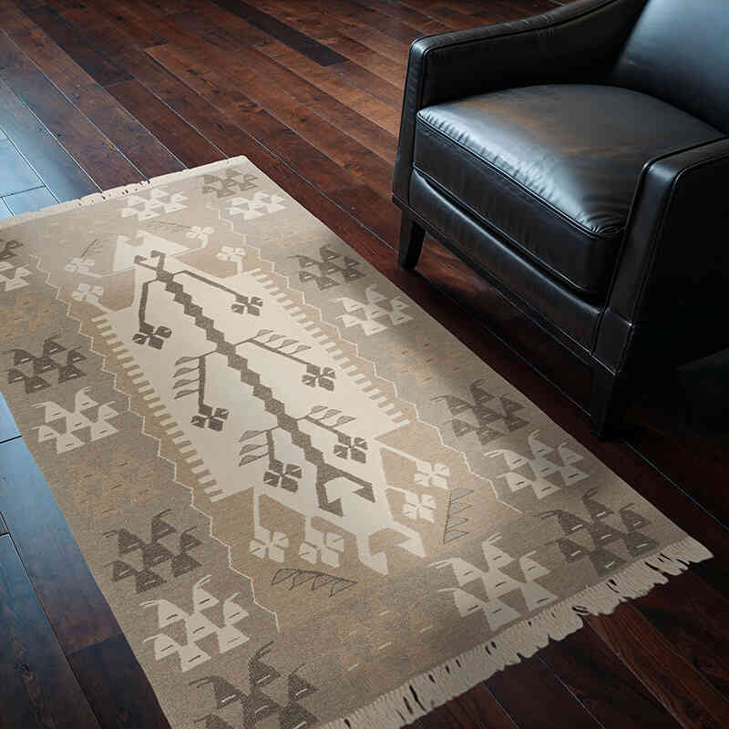 Nueva Alfombra Turca Kilim - 113 cm x 165 cm - K0075194