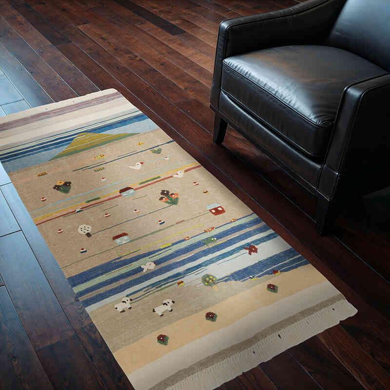 New Handwoven Turkish Kilim Rug - 3' 1" x 5' 8" (37" x 68") - K0075197