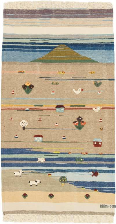 Nueva Alfombra Turca Kilim - 93 cm x 172 cm