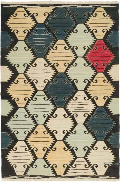 New Handwoven Turkish Kilim Rug - 6' 9" x 9' 9" (81" x 117")