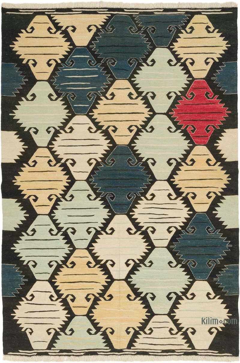 New Handwoven Turkish Kilim Rug - 6' 9" x 9' 9" (81" x 117") - K0075200