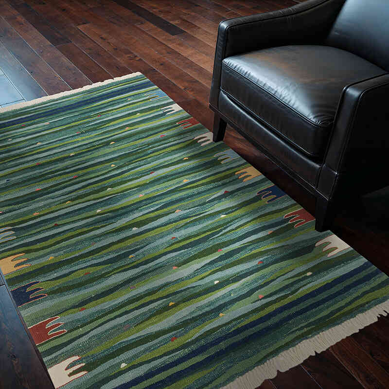 Nueva Alfombra Turca Kilim - 129 cm x 177 cm - K0075201