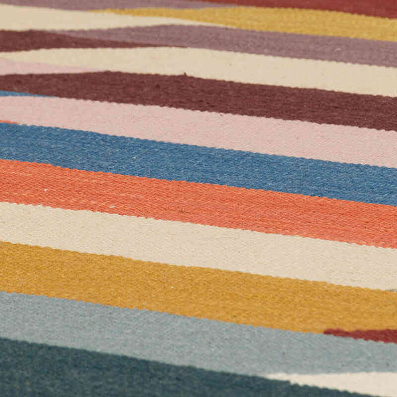 New Handwoven Turkish Kilim Runner - 3' 1" x 13' 2" (37" x 158") - K0075202