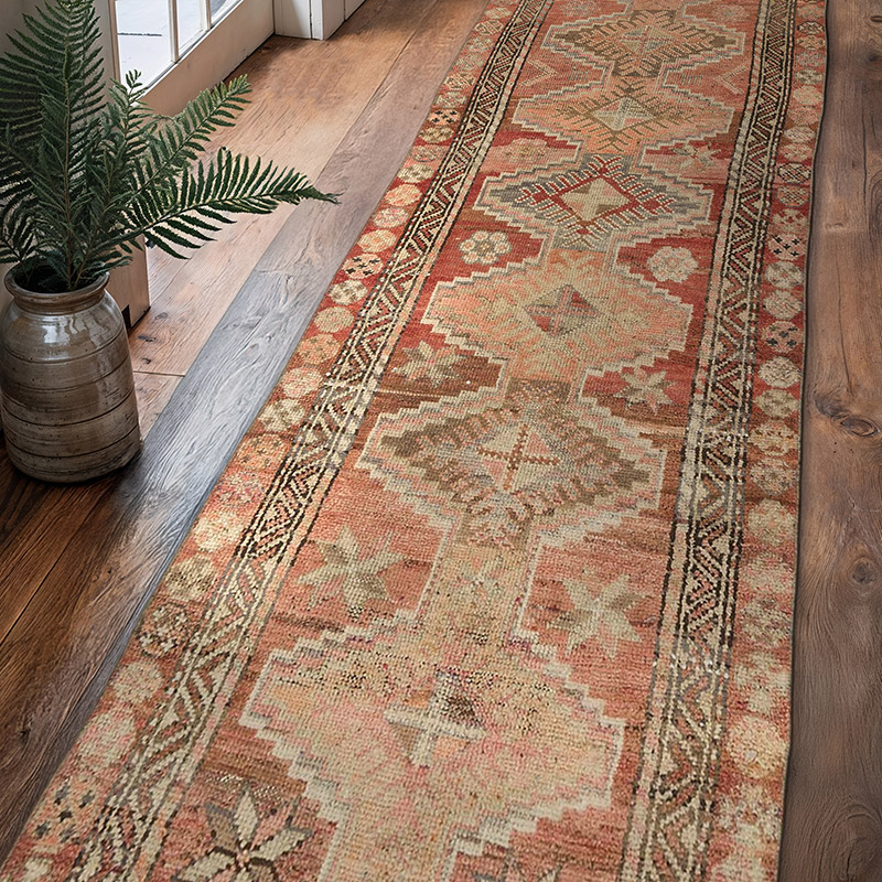 Vintage Tribal Runner Rug - 3' 1" x 10' 10" (37" x 130") - K0075416