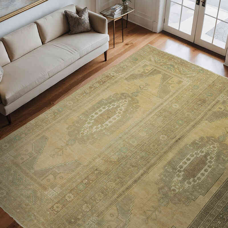 Alfombra Vintage Turca Anudada a Mano - 300 cm x 350 cm - K0075423