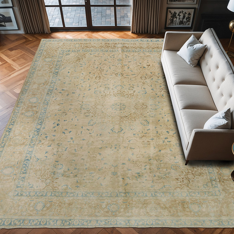 El Dokuma Vintage Halı - 301 cm x 371 cm - K0075437