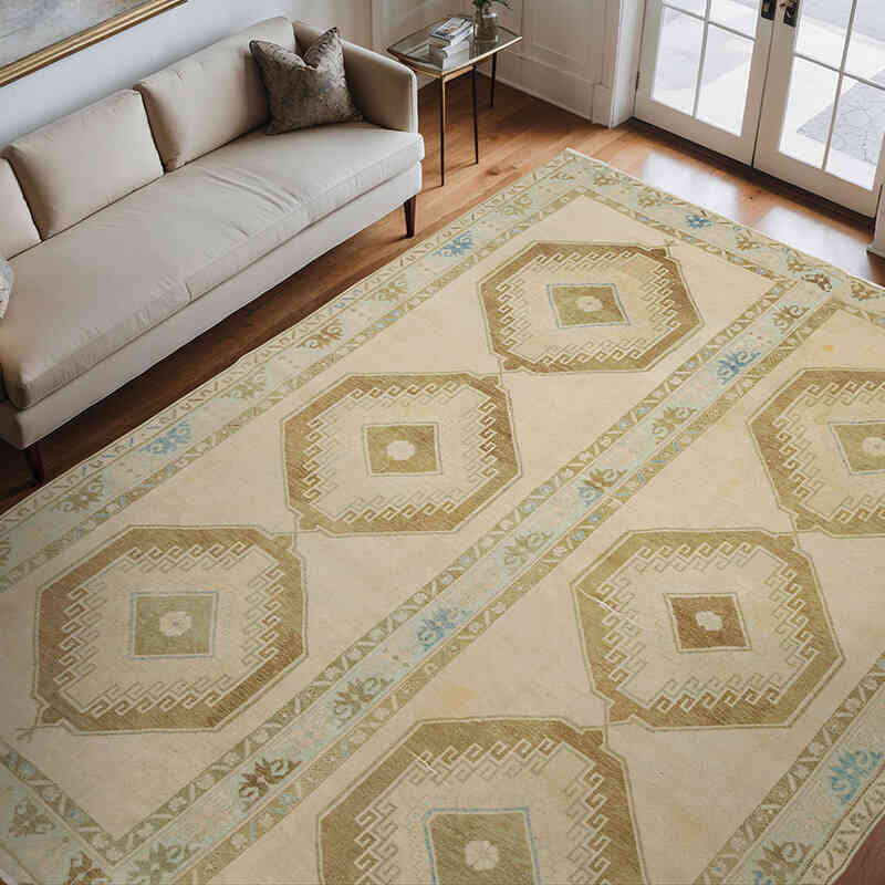 Vintage Turkish Hand-Knotted Rug - 8' 8" x 10' 10" (104" x 130") - K0075440