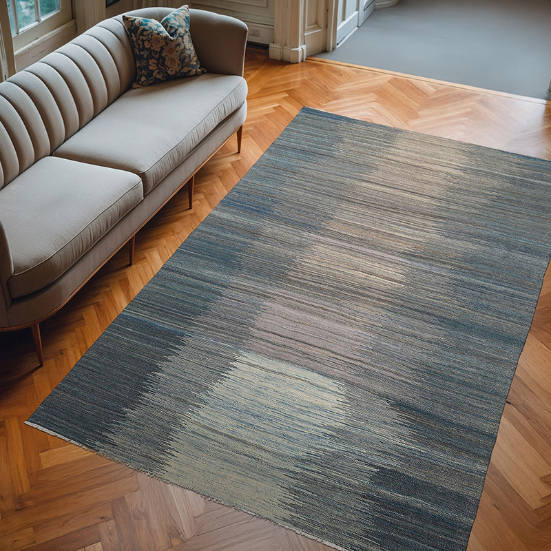 New Hand-Woven Kilim Rug - 6'  x 9' 2" (72" x 110") - K0075483
