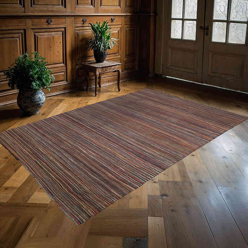 New Hand-Woven Kilim Rug - 5' 11" x 8' 10" (71" x 106") - K0075484