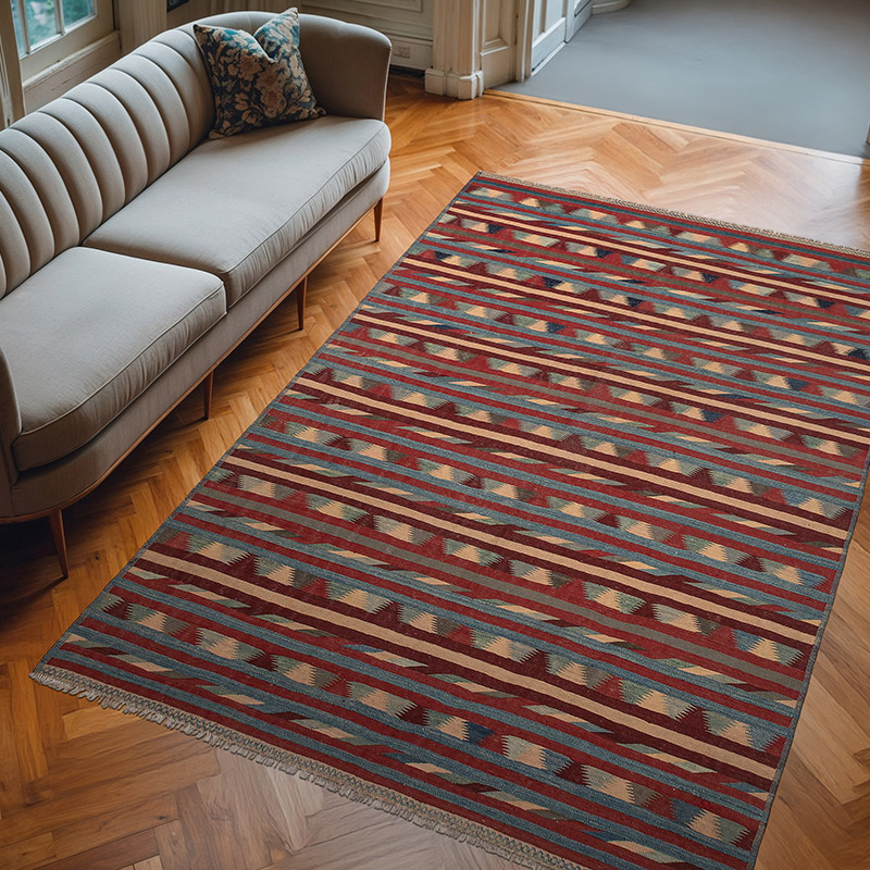 Nueva Alfombra Kilim - 204 cm x 305 cm - K0075485