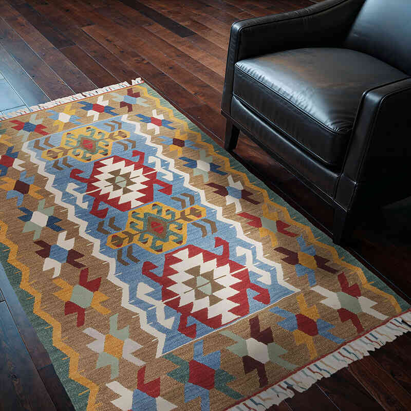 Yeni Kök Boya El Dokuma Kilim - 123 cm x 184 cm - K0075525