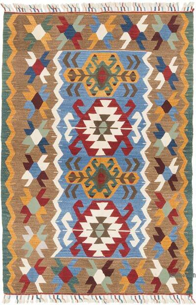 Yeni Kök Boya El Dokuma Kilim - 123 cm x 184 cm