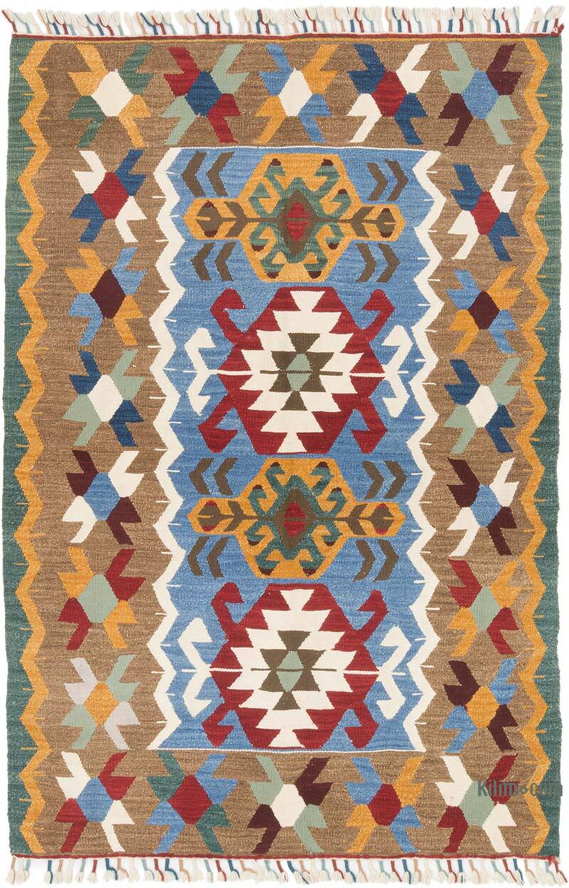 Yeni Kök Boya El Dokuma Kilim - 123 cm x 184 cm - K0075525
