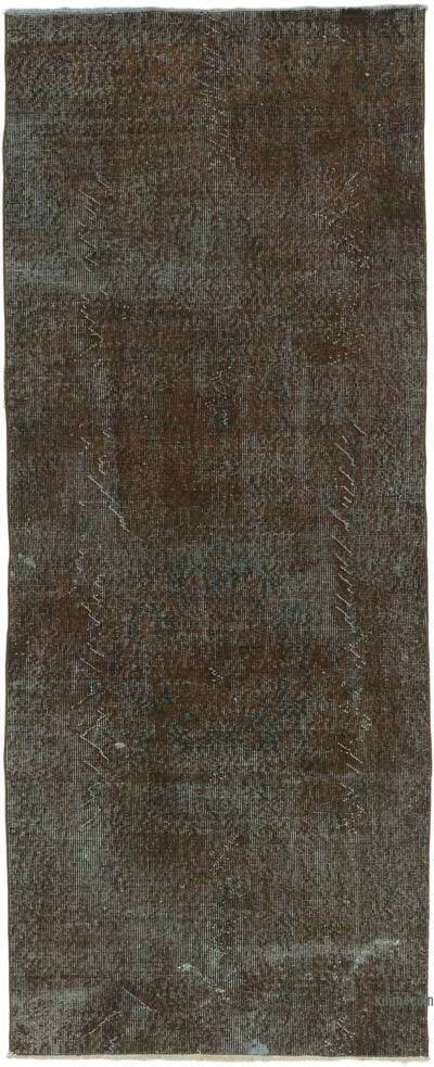 Over-dyed Vintage Hand-Knotted Turkish Runner - 3' 3" x 7' 10" (39" x 94")