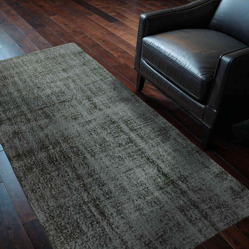 Over-dyed Vintage Hand-Knotted Turkish Rug - 3' 8" x 6' 6" (44" x 78") - K0075538