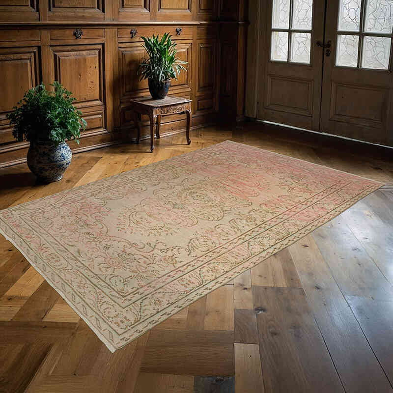 Vintage Turkish Hand-Knotted Rug - 5'  x 7' 9" (60" x 93") - K0075540