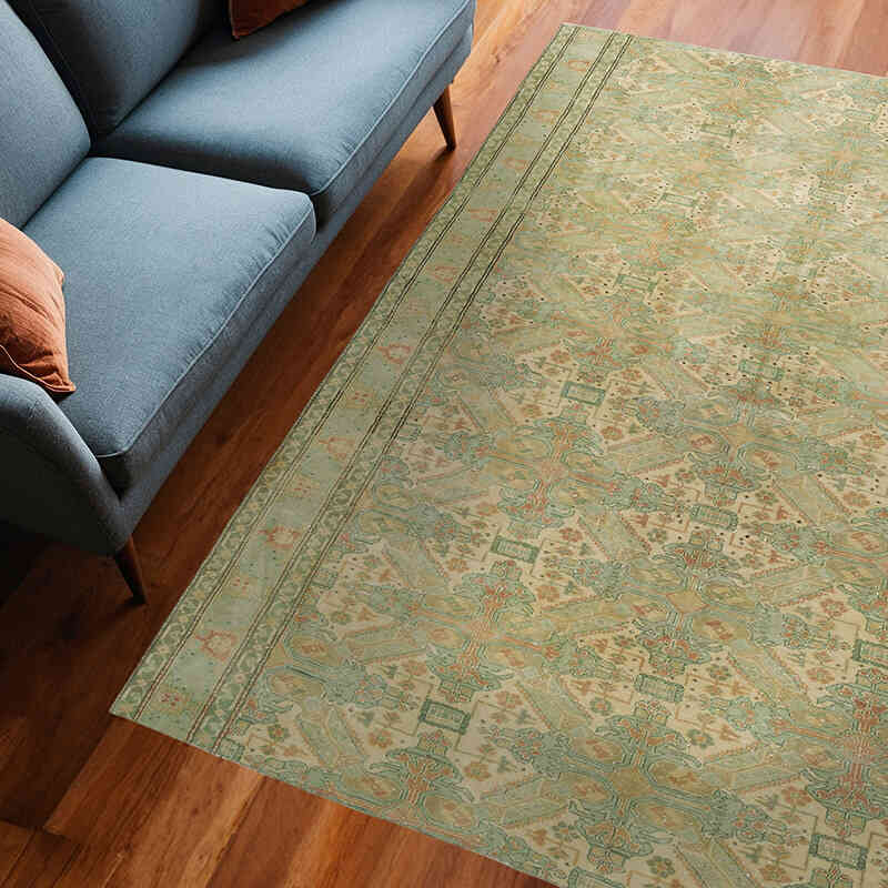Vintage Turkish Hand-Knotted Rug - 6' 2" x 8'  (74" x 96") - K0075541