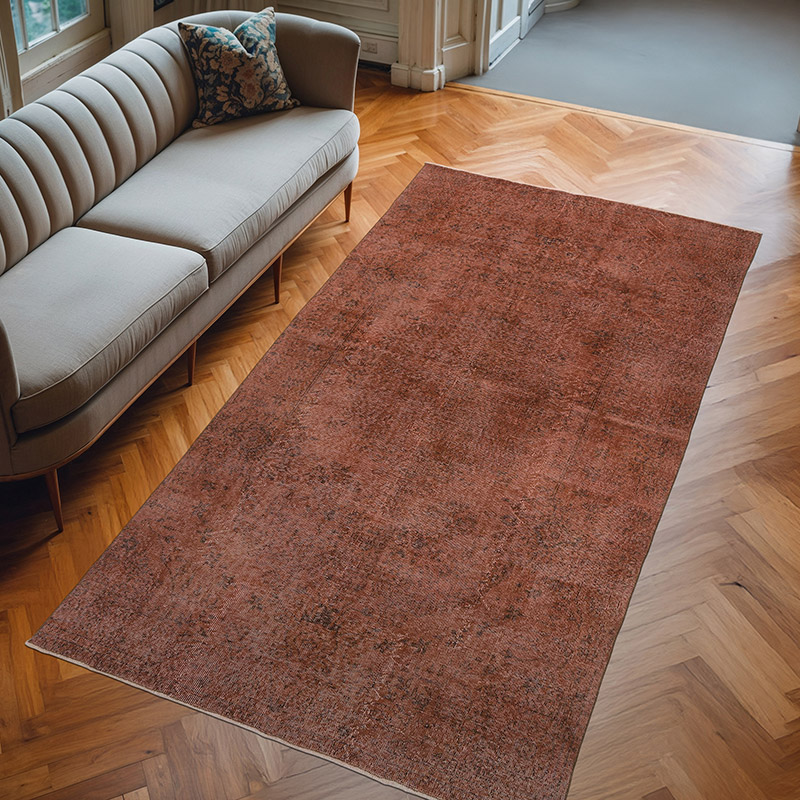 Alfombra Turca Vintage Sobre-teñida - 155 cm x 288 cm - K0075550