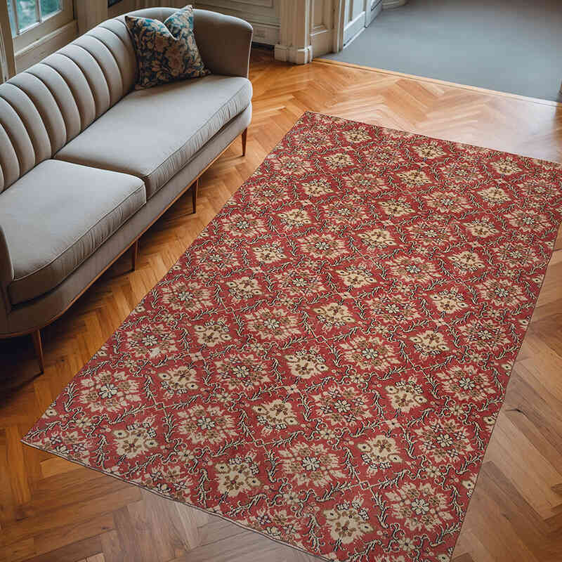 Vintage Turkish Hand-Knotted Rug - 6' 4" x 10' 3" (76" x 123") - K0075552