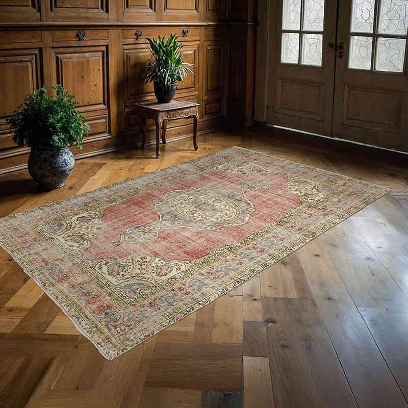 Vintage Turkish Hand-Knotted Rug - 5' 3" x 8' 6" (63" x 102") - K0075560