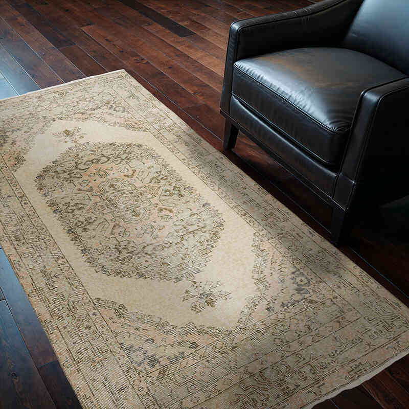 Vintage Turkish Hand-Knotted Rug - 3' 10" x 6' 7" (46" x 79") - K0075561