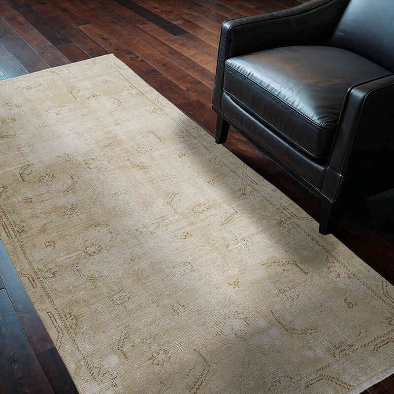 Vintage Turkish Hand-Knotted Rug - 3' 10" x 7' 1" (46" x 85") - K0075563