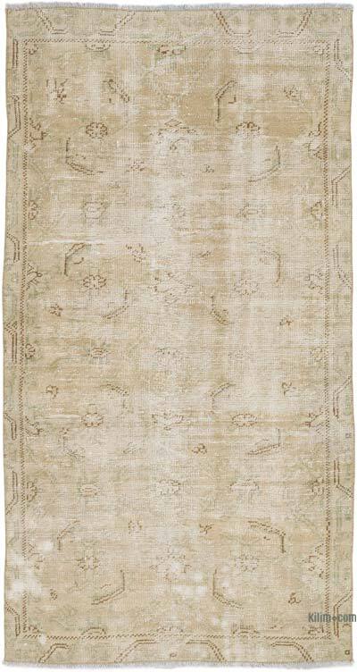 Vintage Turkish Hand-Knotted Rug - 3' 10" x 7' 1" (46" x 85")