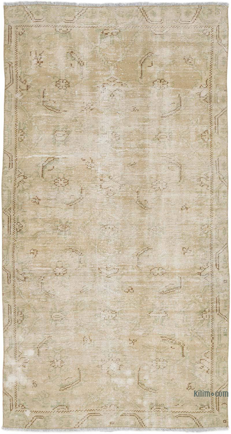 Vintage Turkish Hand-Knotted Rug - 3' 10" x 7' 1" (46" x 85") - K0075563