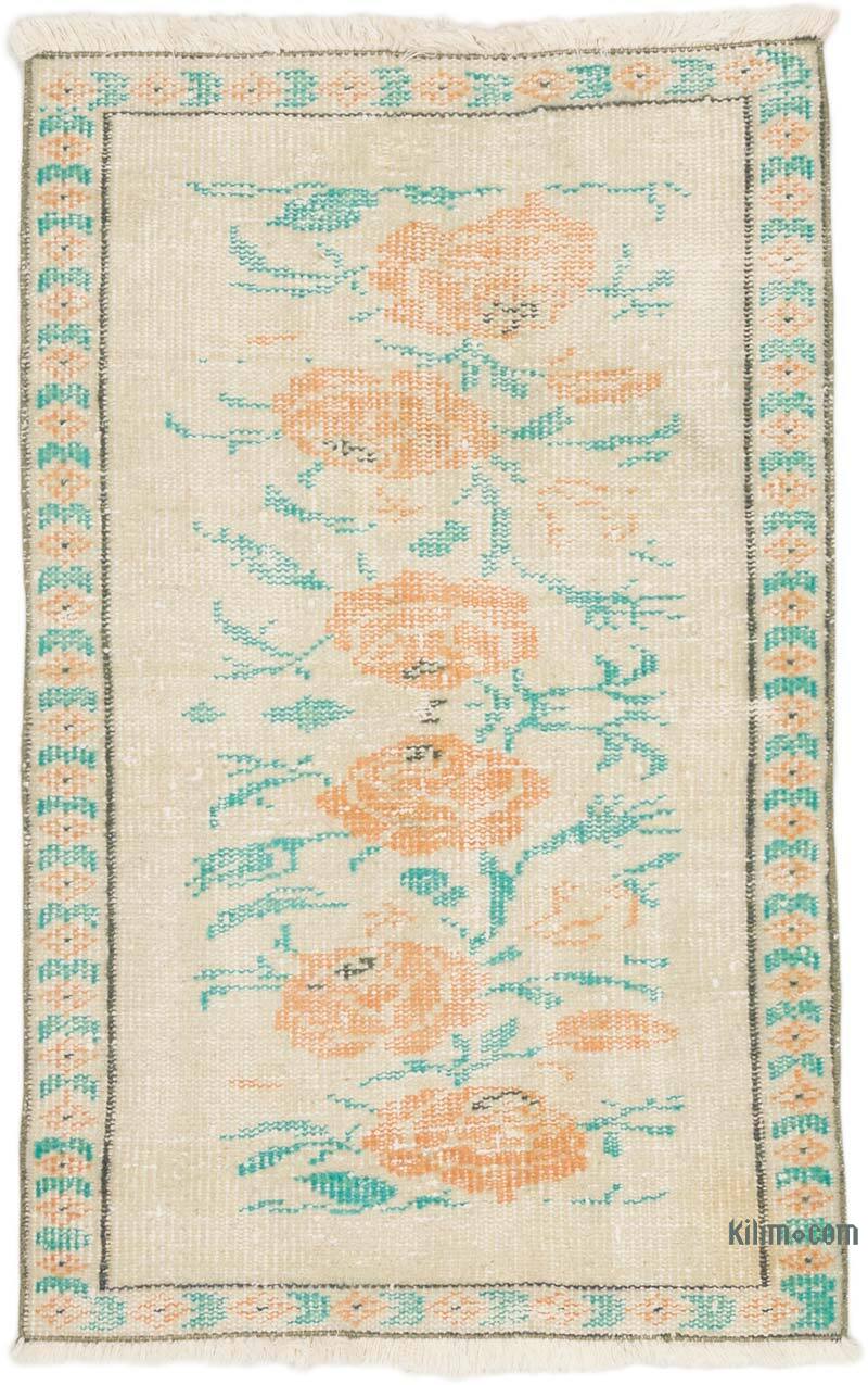 Alfombra Vintage Turca Anudada a Mano - 72 cm x 110 cm - K0075567