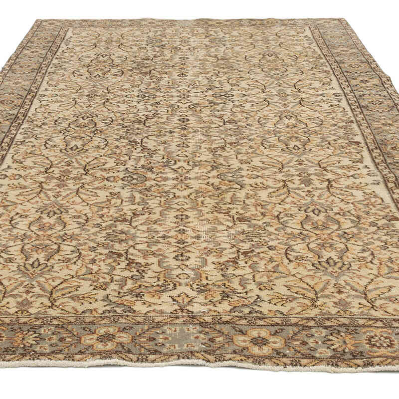 Alfombra Vintage Turca Anudada a Mano - 158 cm x 265 cm - K0075580