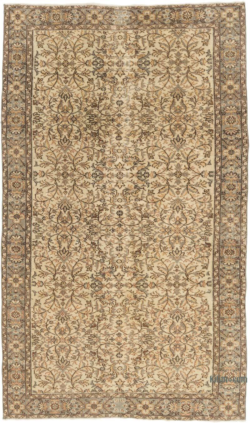 Alfombra Vintage Turca Anudada a Mano - 158 cm x 265 cm - K0075580