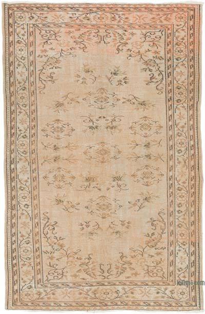 Vintage Turkish Hand-Knotted Rug - 5' 6" x 8' 6" (66" x 102")