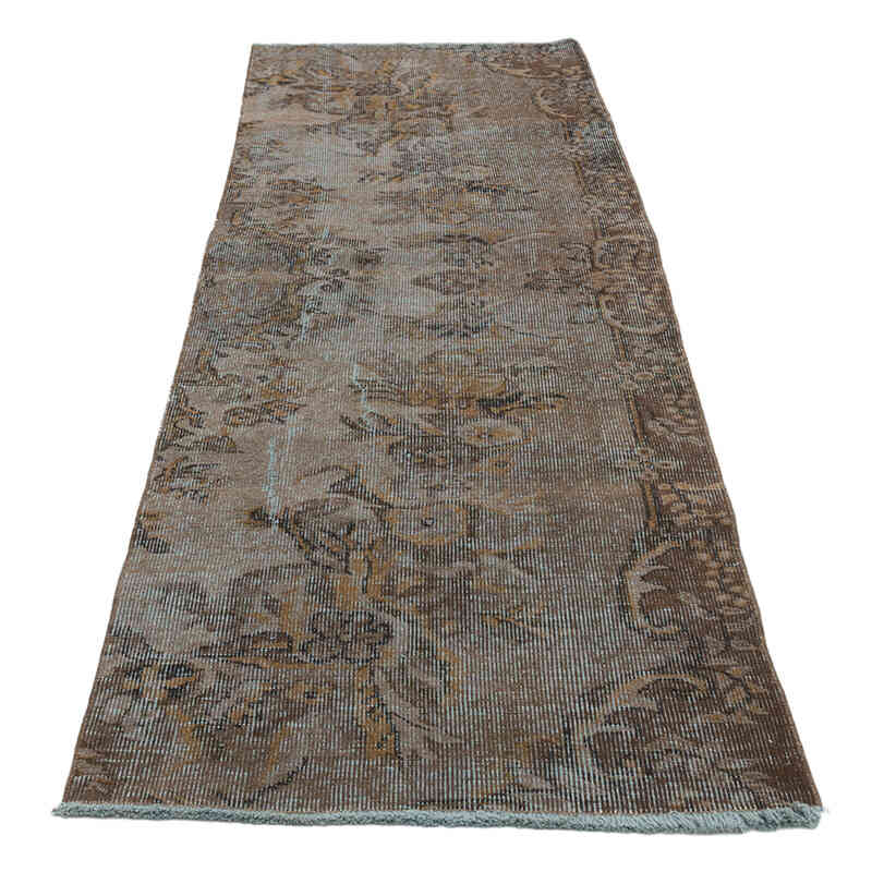 Over-dyed Turkish Vintage Runner Rug - 2' 4" x 7' 8" (28" x 92") - K0075592