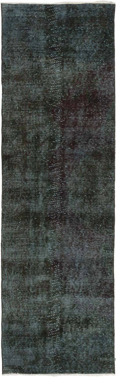 Over-dyed Vintage Hand-Knotted Turkish Runner - 3' 1" x 10'  (37" x 120")