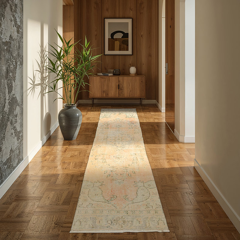 Alfombra Turca Vintage De Pasillo - 91 cm x 291 cm - K0075615