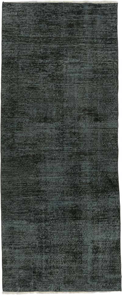 Over-dyed Vintage Hand-Knotted Turkish Runner - 3' 6" x 8' 6" (42" x 102")
