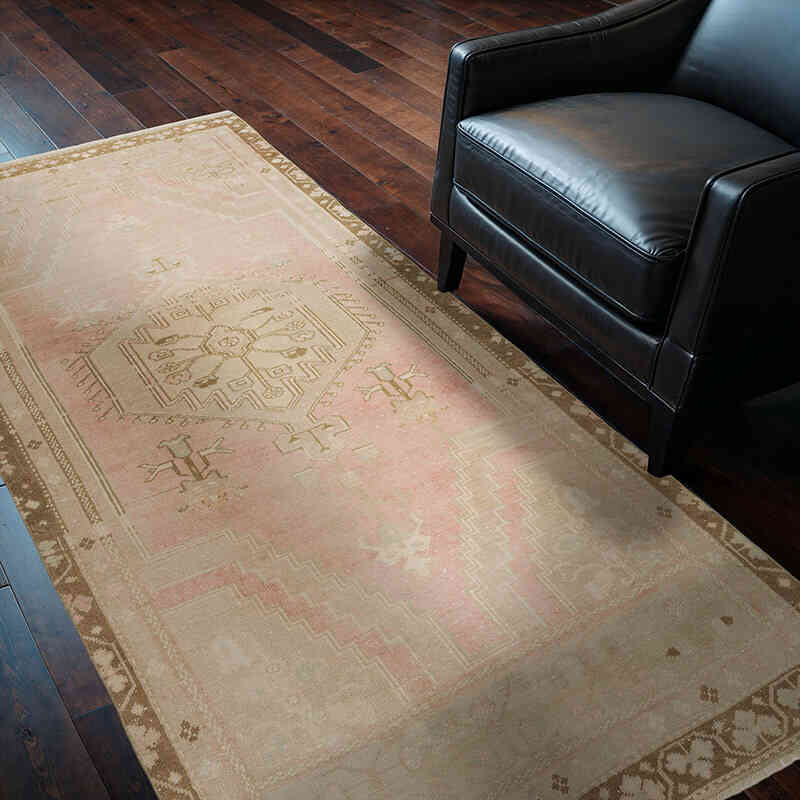 Vintage Turkish Hand-Knotted Rug - 3' 9" x 6' 11" (45" x 83") - K0075623