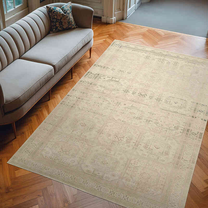 Alfombra Vintage Turca Anudada a Mano - 200 cm x 297 cm - K0075624