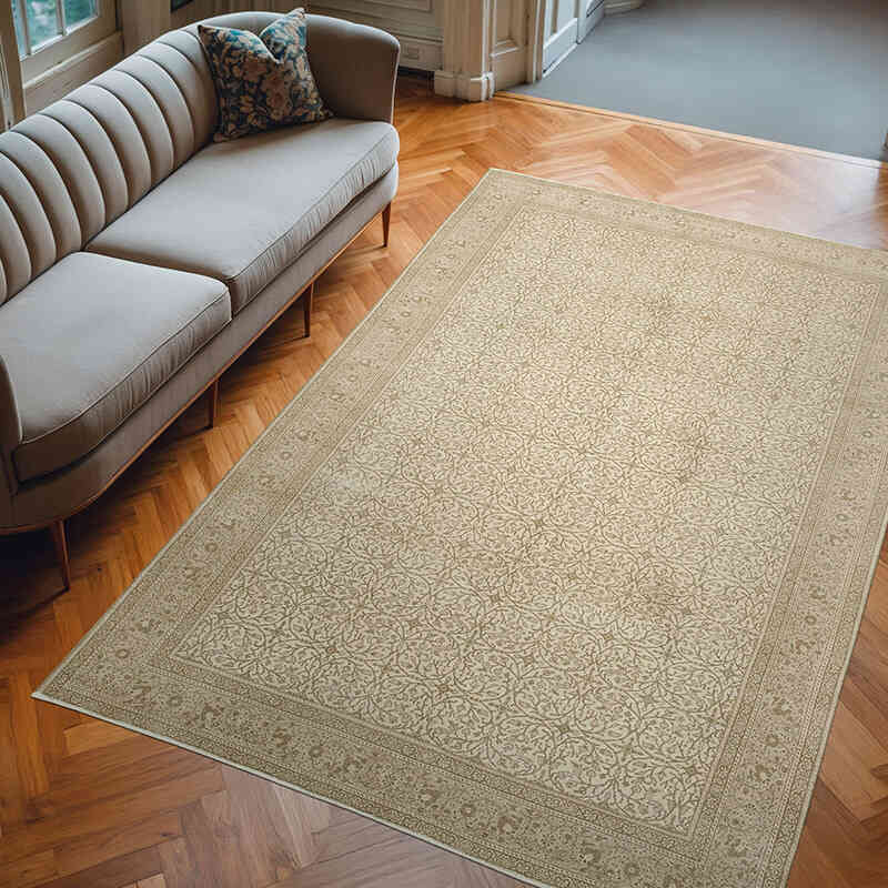 Alfombra Vintage Turca Anudada a Mano - 194 cm x 285 cm - K0075626
