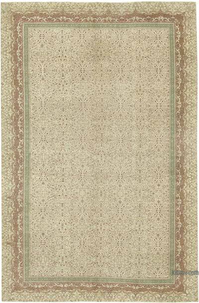 Vintage Turkish Hand-Knotted Rug - 6' 4" x 9' 7" (76" x 115")