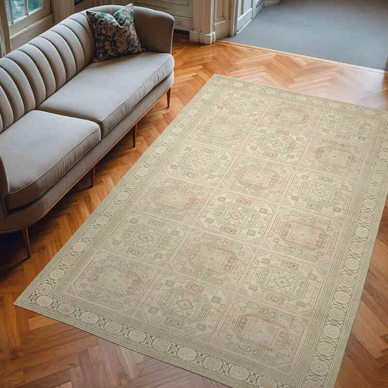 El Dokuma Vintage Halı - 188 cm x 295 cm - K0075644
