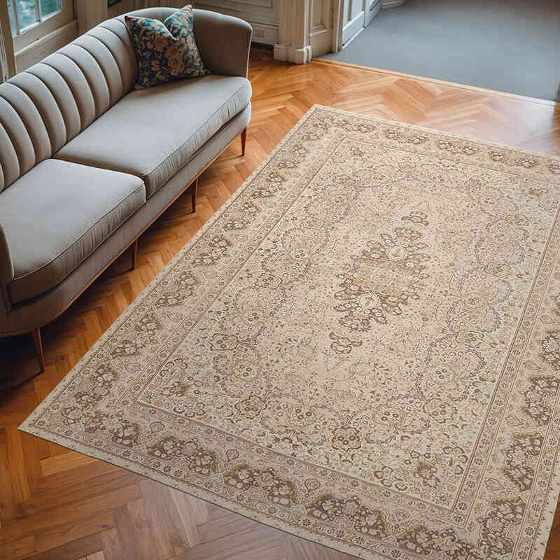 Vintage Turkish Hand-Knotted Rug - 7' 1" x 9' 6" (85" x 114") - K0075651
