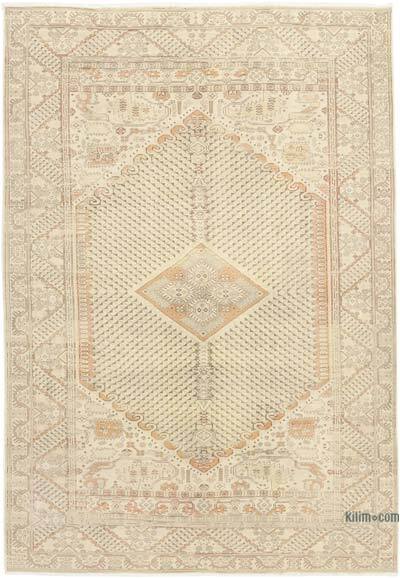 Vintage Turkish Hand-Knotted Rug - 6' 7" x 9' 5" (79" x 113")