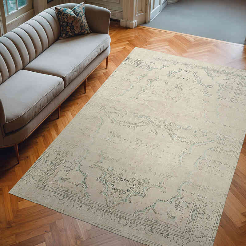 Alfombra Vintage Turca Anudada a Mano - 190 cm x 284 cm - K0075659
