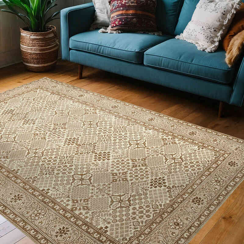Alfombra Vintage Turca Anudada a Mano - 146 cm x 218 cm - K0075660