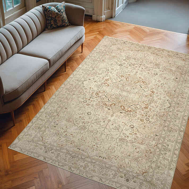 El Dokuma Vintage Halı - 197 cm x 290 cm - K0075667