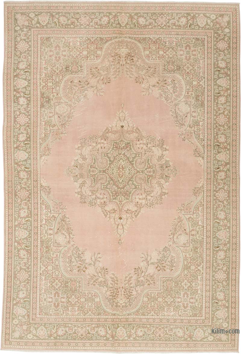 Vintage Turkish Hand-Knotted Rug - 6' 9" x 10'  (81" x 120") - K0075668