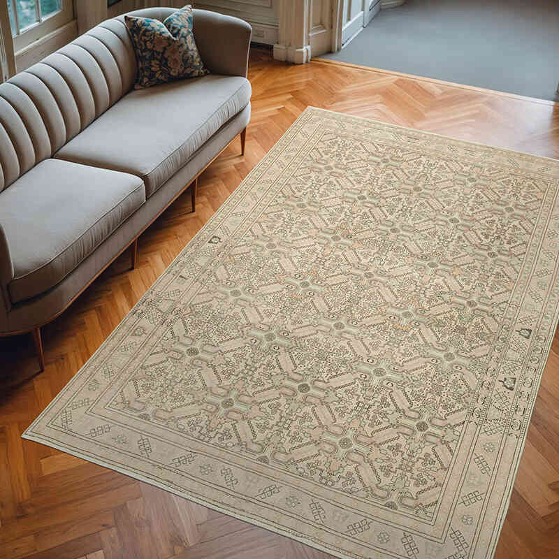 Vintage Turkish Hand-Knotted Rug - 6' 4" x 9' 5" (76" x 113") - K0075670